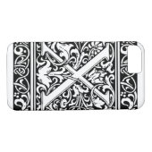 Letter X Mittelalterliche Monogram Art Nouveau Case-Mate iPhone Hülle (Rückseite (Horizontal))