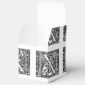 Letter X Mittelalterliche Monogram Art Nouveau Geschenkschachtel (Geöffnet)