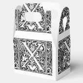Letter X Mittelalterliche Monogram Art Nouveau Geschenkschachtel (Geöffnet)
