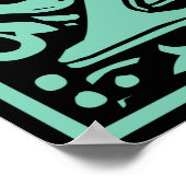 Letter X Mittelalterliche Monogram Art Nouveau Poster (Ecke)