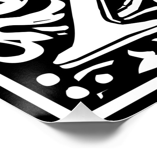 Letter X Mittelalterliche Monogram Art Nouveau Poster (Ecke)