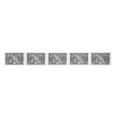 Letter X Mittelalterliche Monogram Art Nouveau Satinband (Vorderseite)