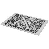 Letter X Mittelalterliche Monogram Art Nouveau Schneidebrett (Ecke)