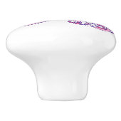 Letter X - Mono-Herz und Blume-ziehen-Knopf Keramikknauf (Seitenansicht)