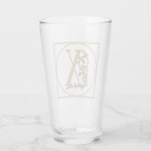 LETTER X MONOGRAM Beautiful Wedding New Home Gift Glas (Rückseite)