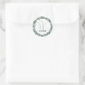 Letter X Monogram Individuelle Name Minimalistisch Runder Aufkleber (Tasche)