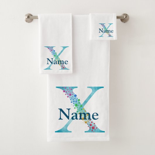 Letter X Monogram Initial Bath Gift Set (Insitu)