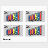 Letter X Xylophon Stickers (Blatt)
