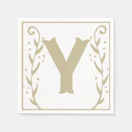 Letter Y Alphabet Block Gender Neutral Baby Dusche Serviette