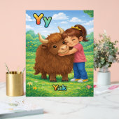 Letter Y Alphabet Poster – Y is for Yak (Hochzeit)