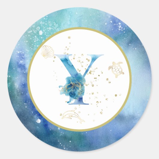 *~* LETTER Y - Aufkleber für Nautical Beach Envelo (Vorderseite)