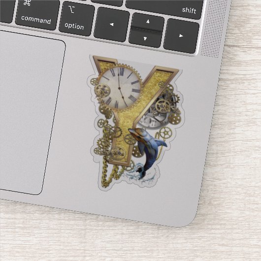 Letter Y Birthday Anpassungsaufkleber Aufkleber (Detail)