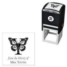 Letter Y Butterfly Monogramm aus der Bibliothek Permastempel