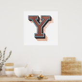 Letter "Y" Elegant bestickt Poster (Küche)