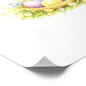 Letter Y Gold Spring Nature Monogram Kitten Kids Poster (Ecke)