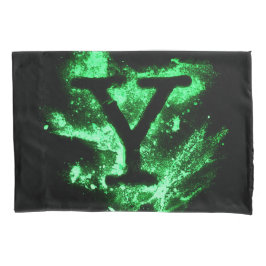 Letter Y Green Hauptstadt Alphabet Kissenbezug