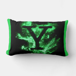 Letter Y Green Hauptstadt Alphabet Lendenkissen