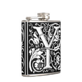 Letter Y Medieval Monogram Art Nouveau Flachmann (Rechts)