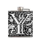 Letter Y Medieval Monogram Art Nouveau Flachmann (Rückseite)