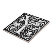 Letter Y Medieval Monogram Art Nouveau Fliese (Seite)