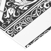 Letter Y Medieval Monogram Art Nouveau Kurzer Tischläufer (Ecke)