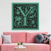 Letter Y Medieval Monogram Art Nouveau Leinwanddruck (Insitu (Wohnzimmer))