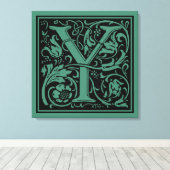 Letter Y Medieval Monogram Art Nouveau Leinwanddruck (Insitu (Holzboden))