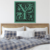Letter Y Medieval Monogram Art Nouveau Leinwanddruck (Insitu (Schlafzimmer))