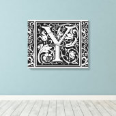 Letter Y Medieval Monogram Art Nouveau Leinwanddruck (Insitu (Holzboden))