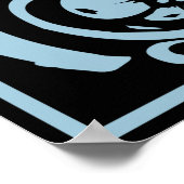 Letter Y Medieval Monogram Art Nouveau Poster (Ecke)