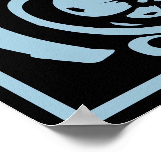 Letter Y Medieval Monogram Art Nouveau Poster (Ecke)