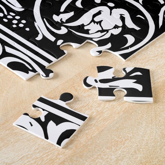 Letter Y Medieval Monogram Art Nouveau Puzzle (Seite)