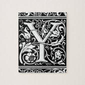 Letter Y Medieval Monogram Art Nouveau Puzzle (Vertikal)