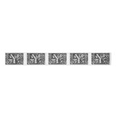 Letter Y Medieval Monogram Art Nouveau Satinband (Vorderseite)