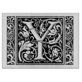 Letter Y Medieval Monogram Art Nouveau Schneidebrett (Vorderseite)