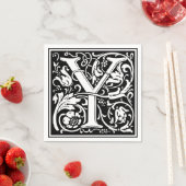 Letter Y Medieval Monogram Art Nouveau Serviette (Beispiel)