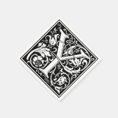 Letter Y Medieval Monogram Art Nouveau Serviette (Ecke)
