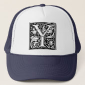 Letter Y Medieval Monogram Art Nouveau Truckerkappe (Vorderseite)