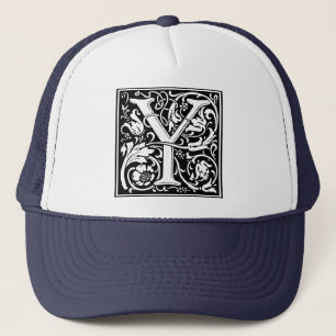 Letter Y Medieval Monogram Art Nouveau Truckerkappe
