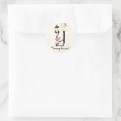 Letter Y Monogram Cupcake Logo Business-Aufkleber Runder Aufkleber (Tasche)