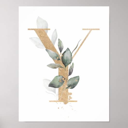 Letter Y Monogram Poster (Vorne)