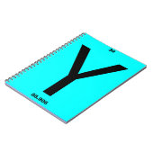 Letter Y periodic table Notizblock (Linke Seite)