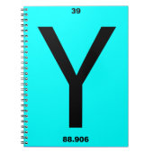 Letter Y periodic table Notizblock (Vorderseite)