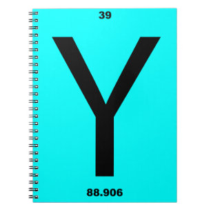 Letter Y periodic table Notizblock