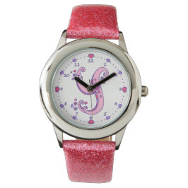 Letter Y pink monogram personalisiert Girls sehen  Armbanduhr