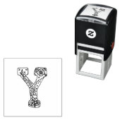 Letter Y-Selbstfärbung der Briefmarke Permastempel (Beispiel)