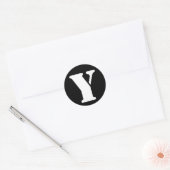 Letter Y Stencil Alphabet von Janz Black Runder Aufkleber (Umschlag)