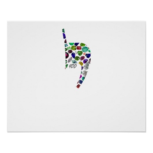 Letter 'YOD' made with Edels in All Colors Poster (Vorderseite)