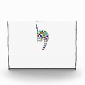 Letter 'YOD' made with Gems in All Colors Fotoblock (Vorderseite)