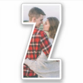 Letter Z Alphabet & Photo Custom-Cut Vinyl Sticker (Vorderseite)